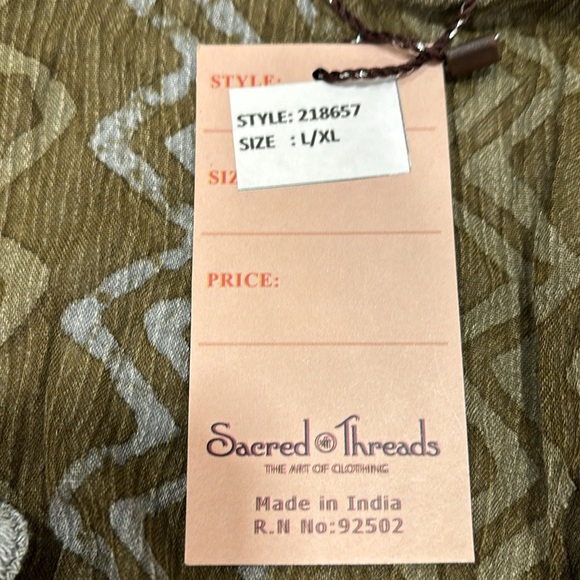 Sacred Threads Boho Tunic with Crochet Trim NWT - Picture 8 of 10